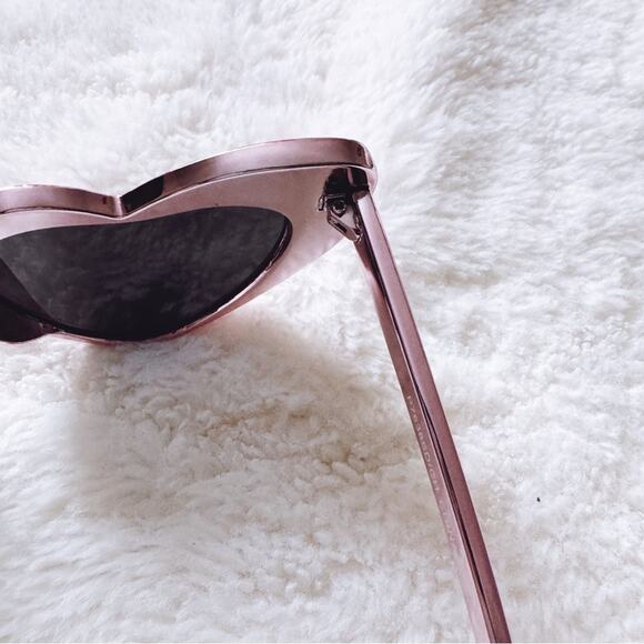 Addison Pink Heart-Shaped Sunglasses - Picture 8 of 15
